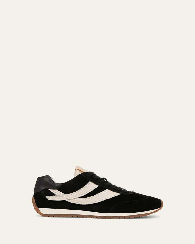 Mix Leather Trainer Sneakers